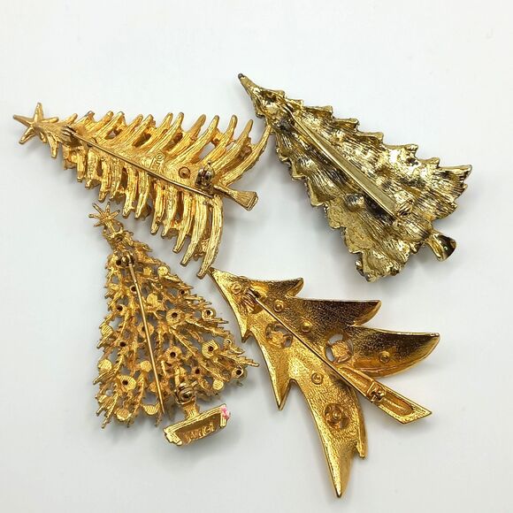Vintage Christmas Tree Brooches LOT 2 ART Arthur Pepper - Picture 11 of 11